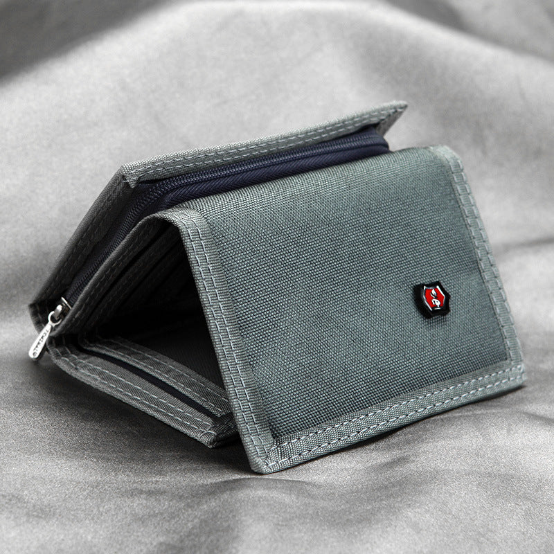 Canvas Men’s Zipper Coin Wallet