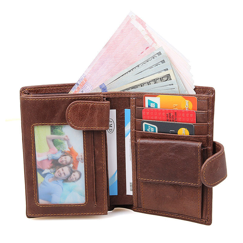 Leather Men’s RFID Multi-Card Wallet